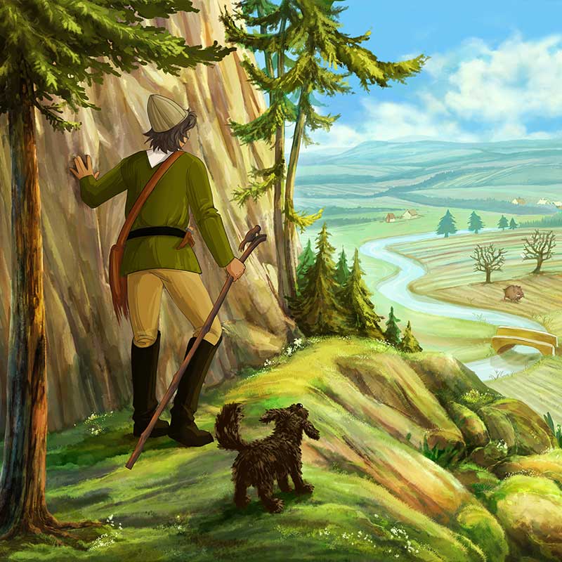 Blick ins Tal des Erzgebirges